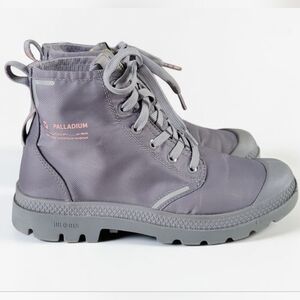 Palladium Gray Pampa Lite+ Recycle Waterproof Boots, Vegan, Women's 6 Men's 4.5